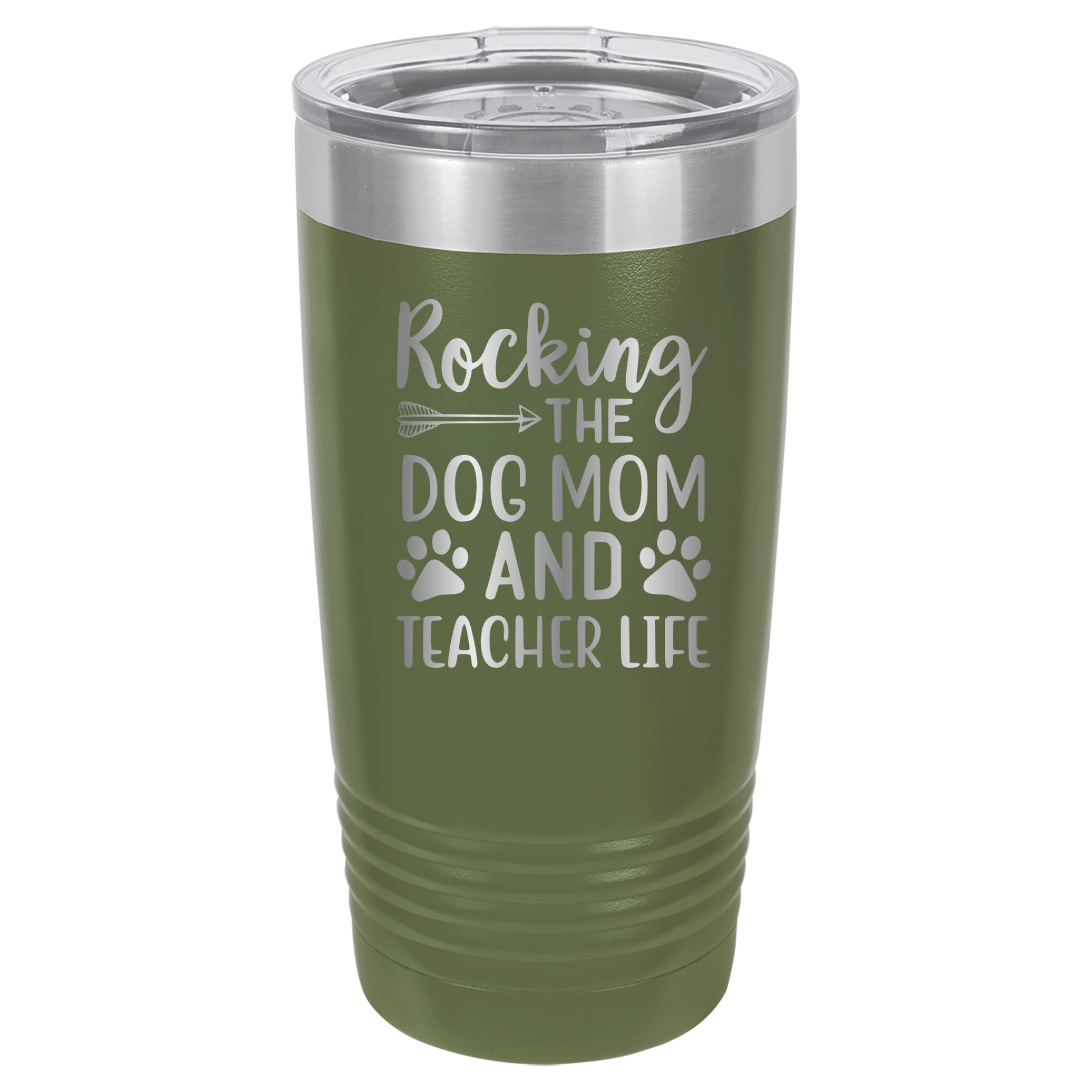 Rocking The Dog Mom And Teacher Life - 20oz Polar Camel Tumbler image 8