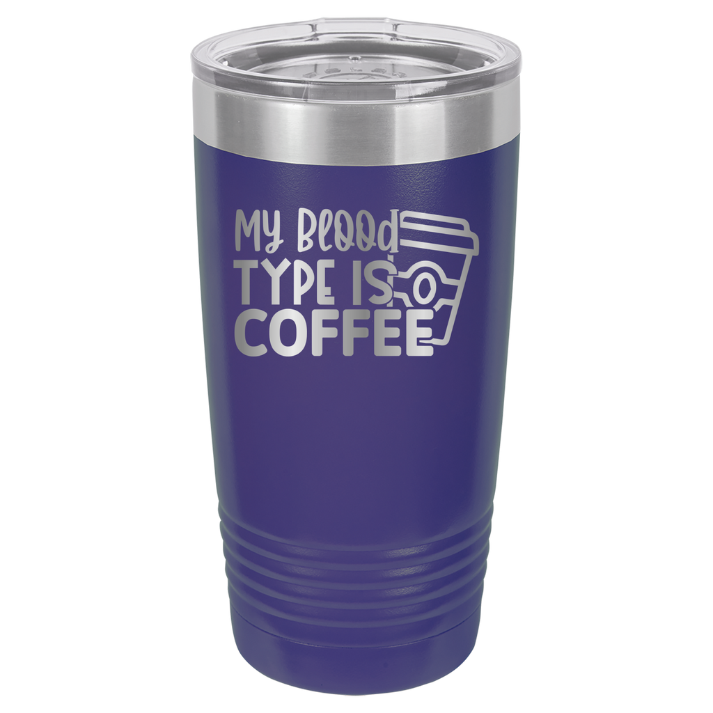 My Blood Type Is Coffee - 20oz Polar Camel Tumbler image 5