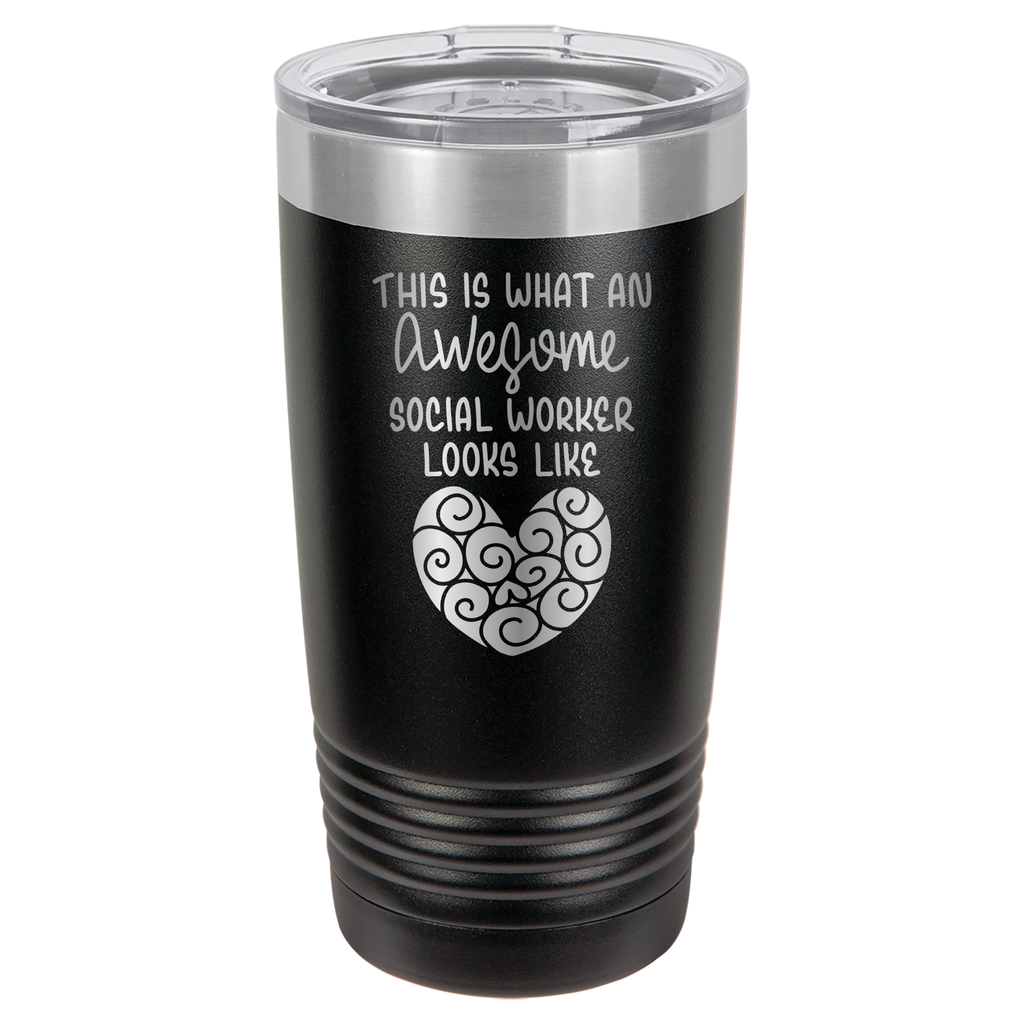 This Is What An Awesome Social Worker Looks Like - 20oz Polar Camel Tumbler image 22
