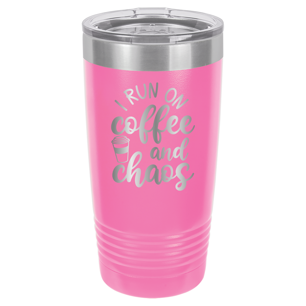 I Run on Coffee and Chaos - 20oz Polar Camel Tumbler image 12