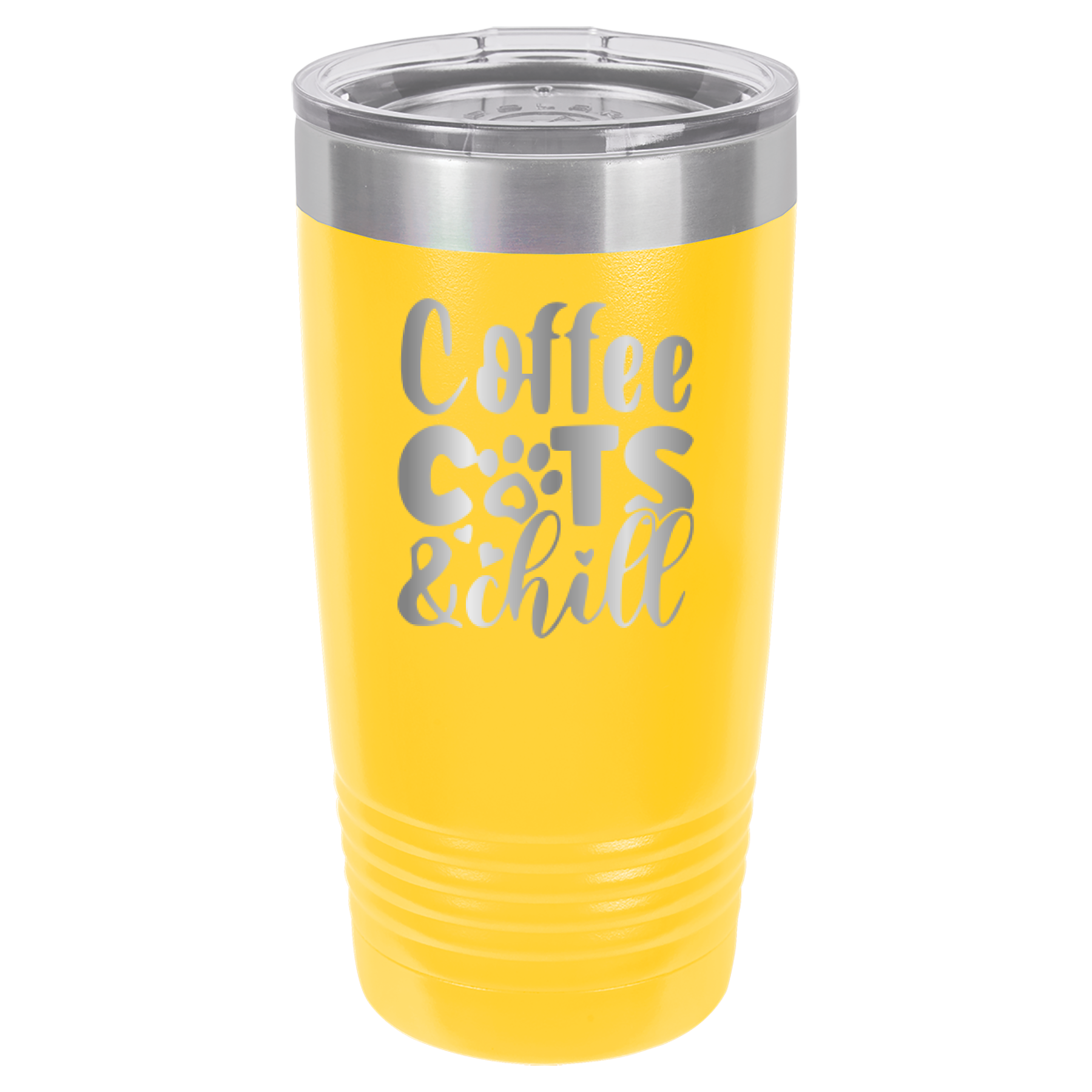 Coffee, Cats, And Chill - 20oz Polar Camel Tumbler image 2