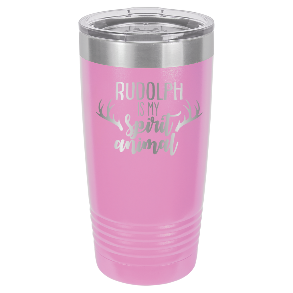 Rudolph Is My Spirit Animal - 20oz Polar Camel Tumbler - Light Purple image