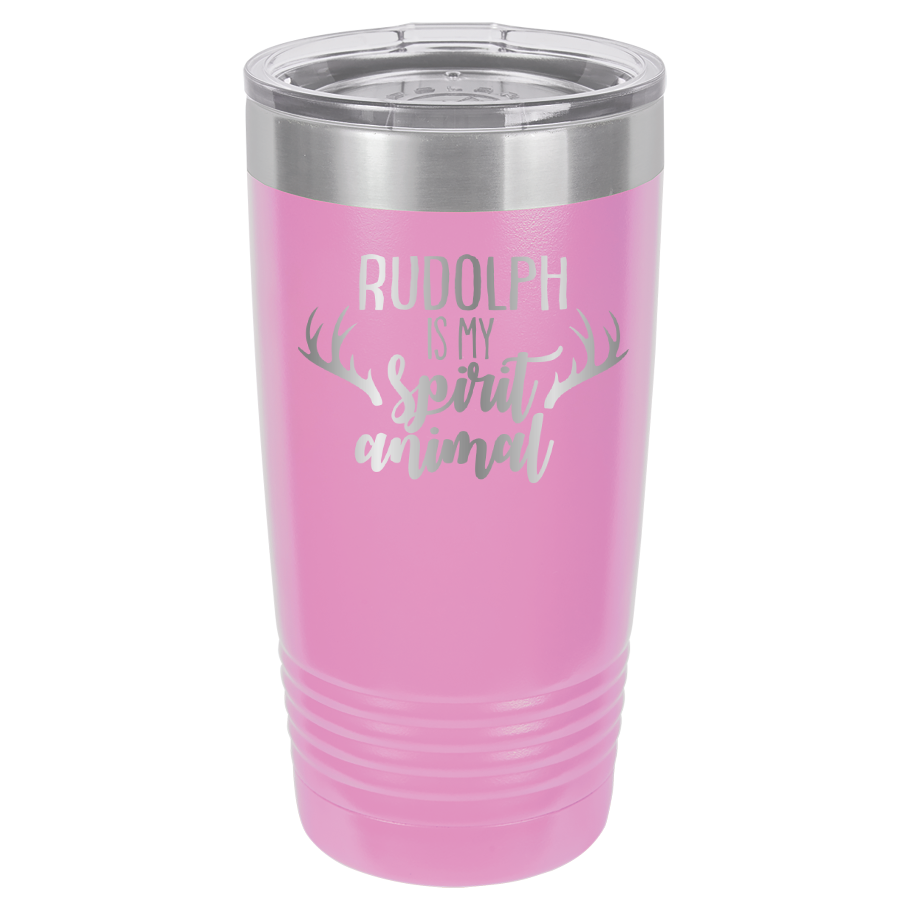 Rudolph Is My Spirit Animal - 20oz Polar Camel Tumbler - Light Purple image