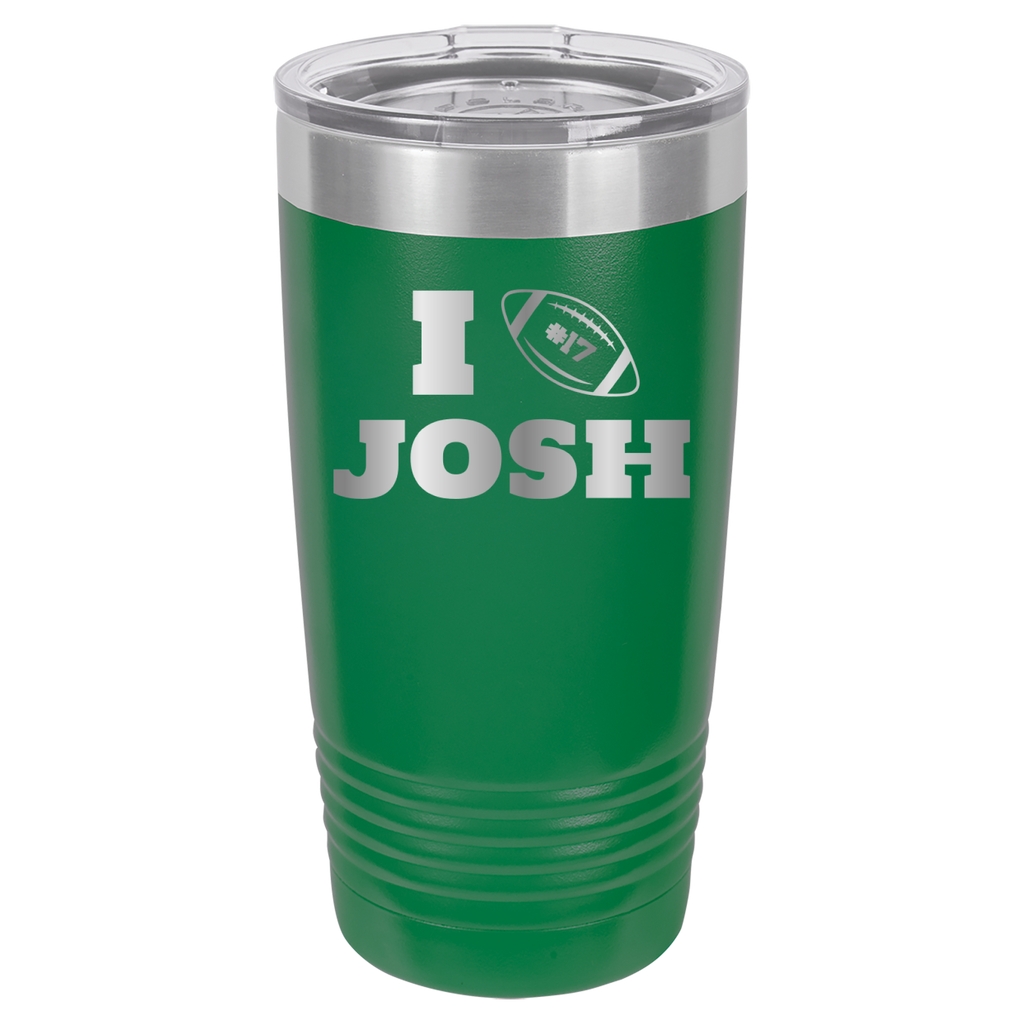I Heart Josh - Josh Allen - 20oz Polar Camel Tumbler Buffalo Bills - Green image