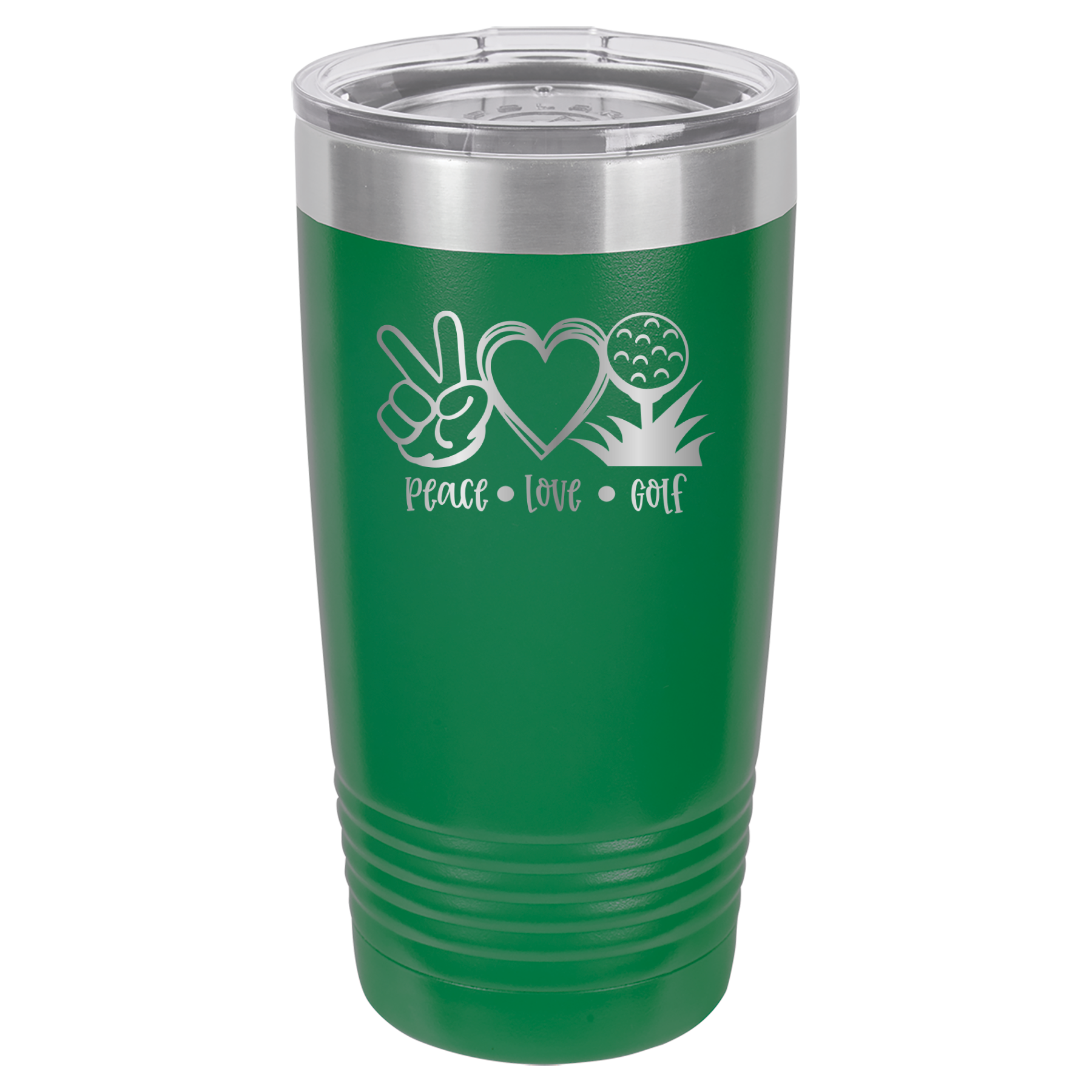 Peace, Love, Golf - 20oz Polar Camel Tumbler image 5