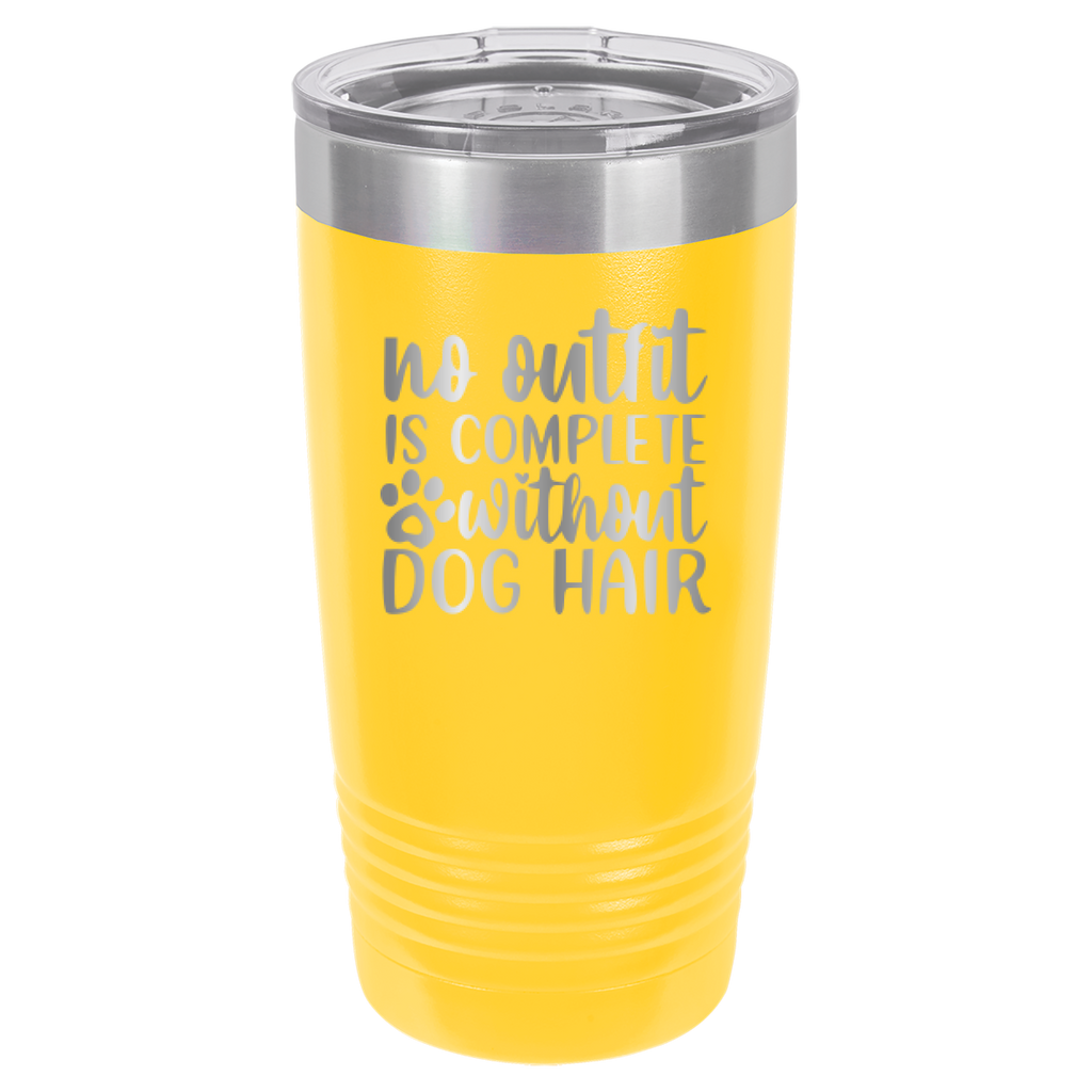 No Outfit Is Complete Without Dog Hair - 20oz Polar Camel Tumbler - Yellow image