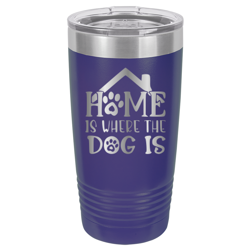 Home Is Where The Dog Is - 20oz Polar Camel Tumbler - Purple image