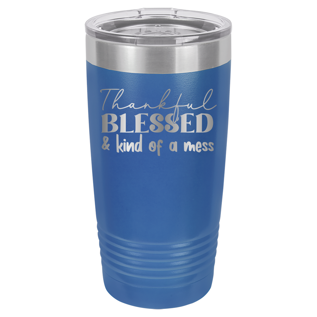 Thankful, Blessed, And Kind Of A Mess - 20oz Polar Camel Tumbler image 16