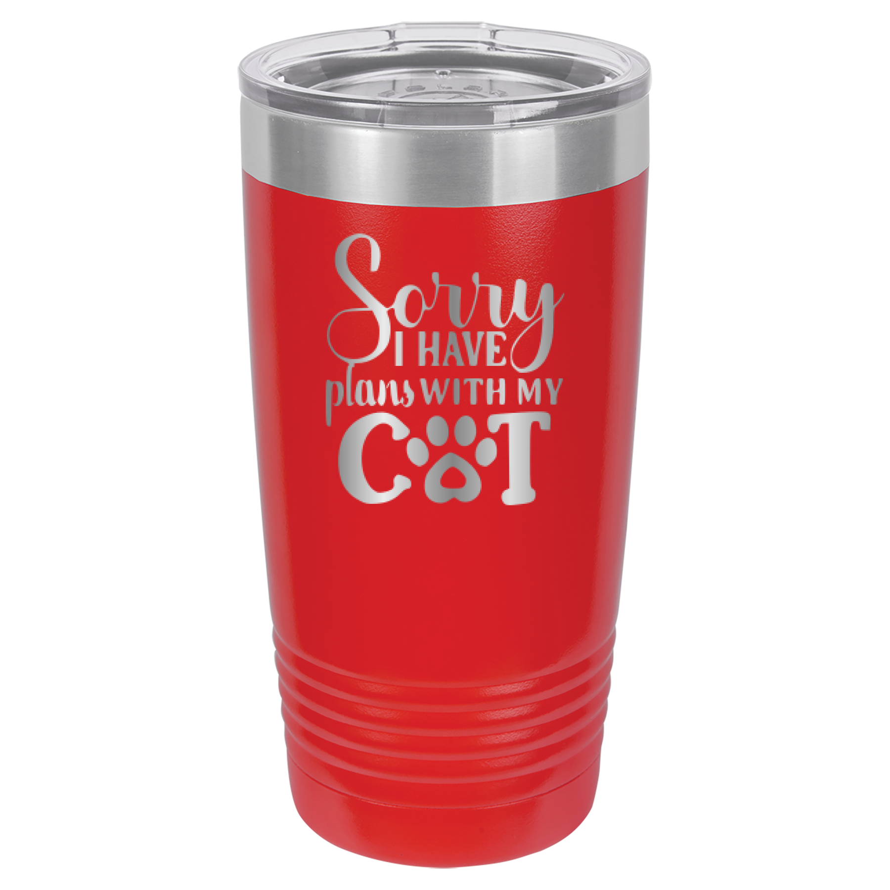 Sorry I Have Plans With My Cat - 20oz Polar Camel Tumbler image 1