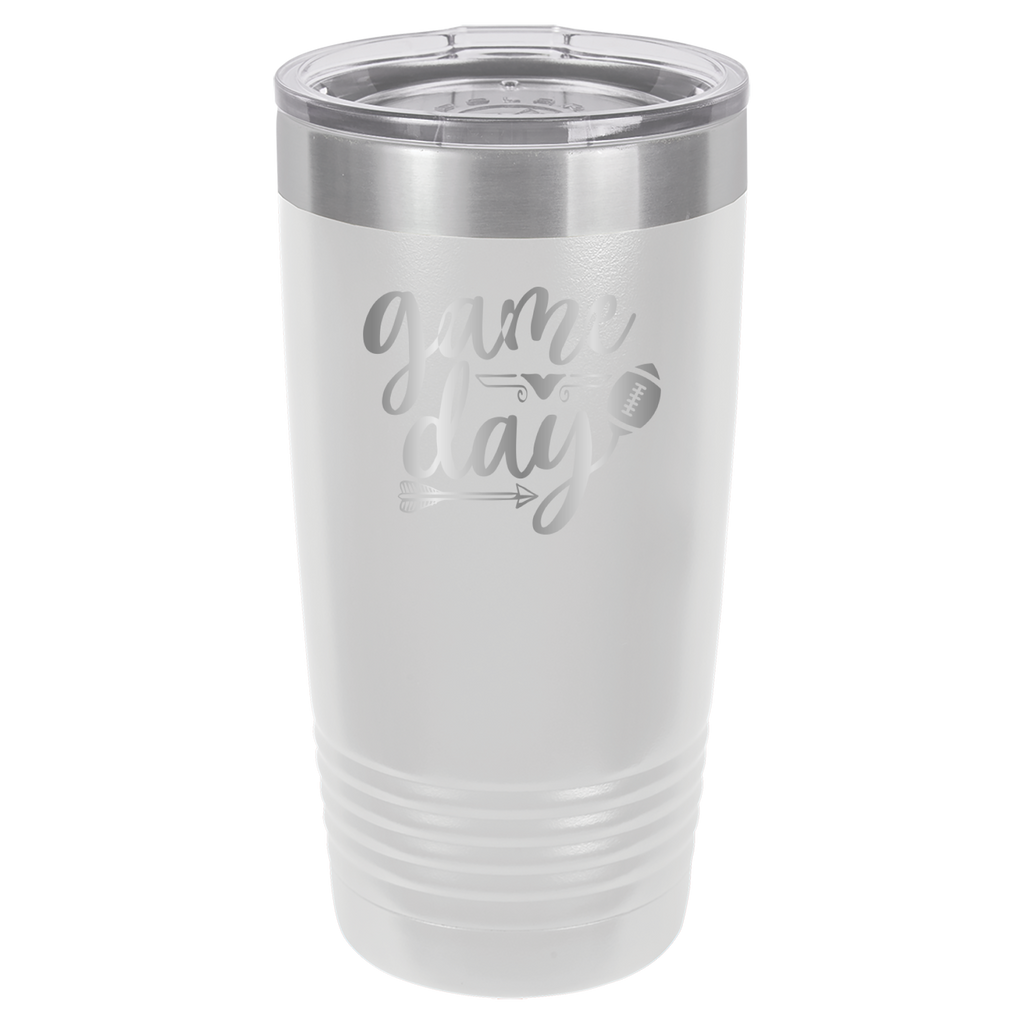 Game Day - Football - 20oz Polar Camel Tumbler - White image