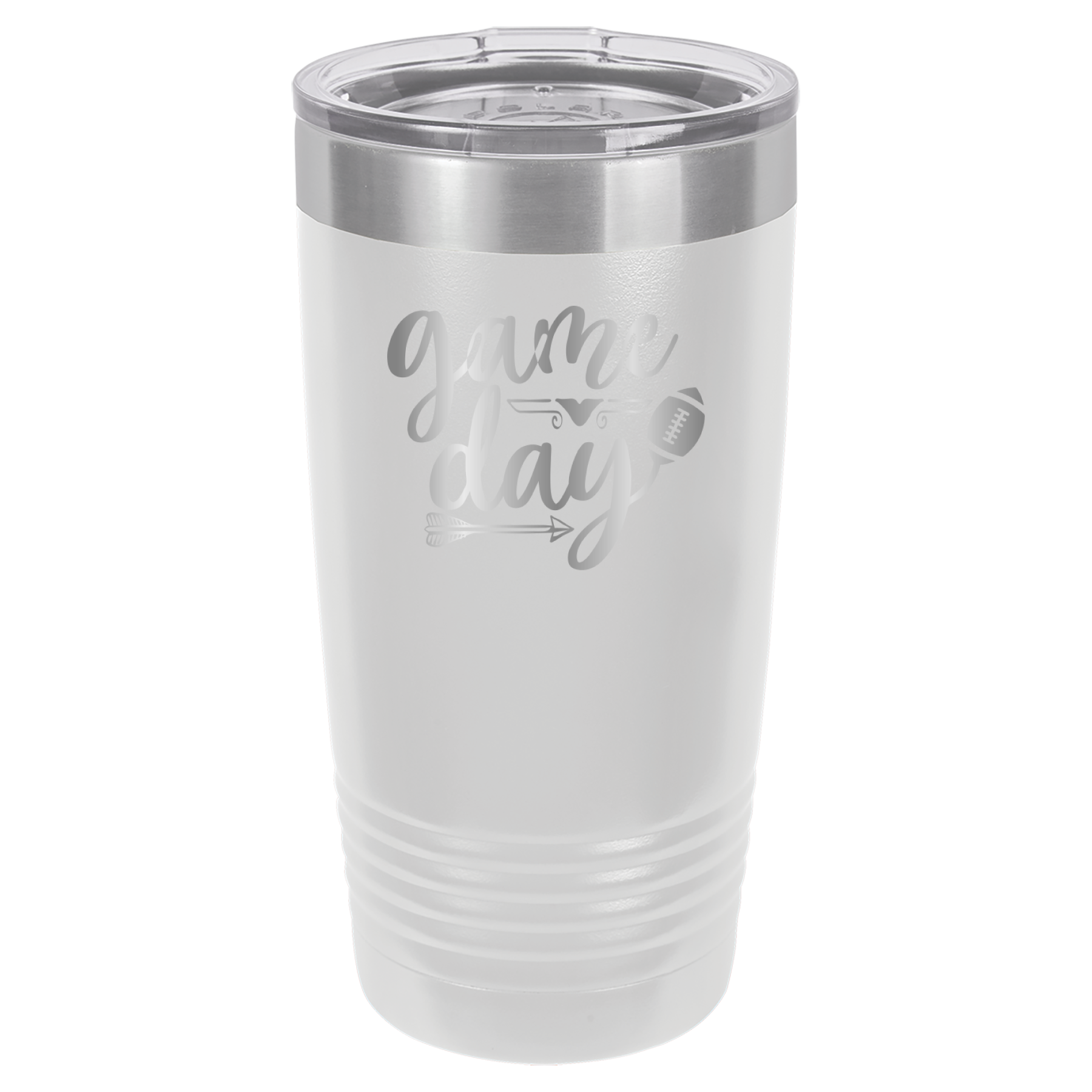 Game Day - Football - 20oz Polar Camel Tumbler - White image