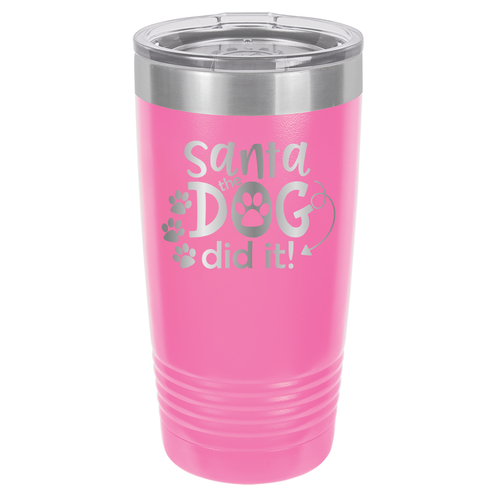 Santa, The Dog Did It - 20oz Polar Camel Tumbler - Pink image