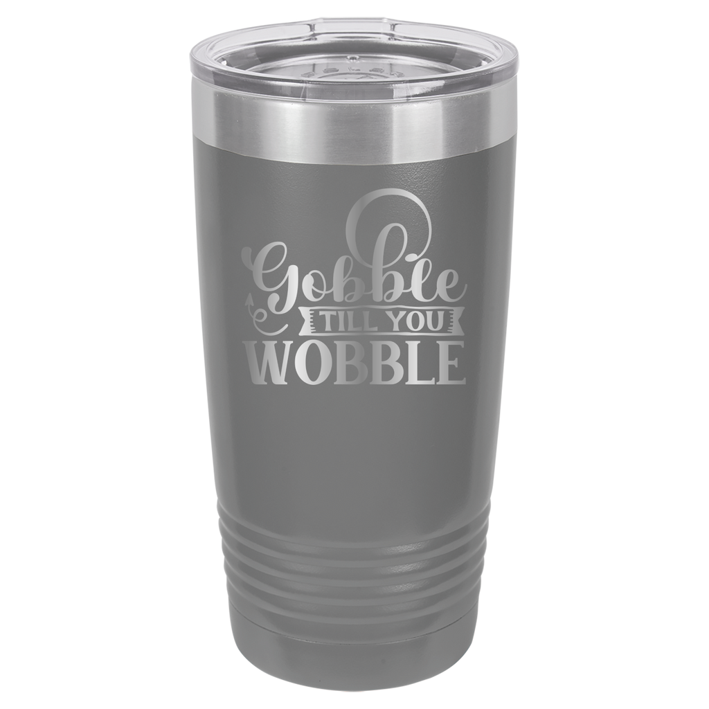 Gobble Til You Wobble - 20oz Polar Camel Tumbler - Gray image