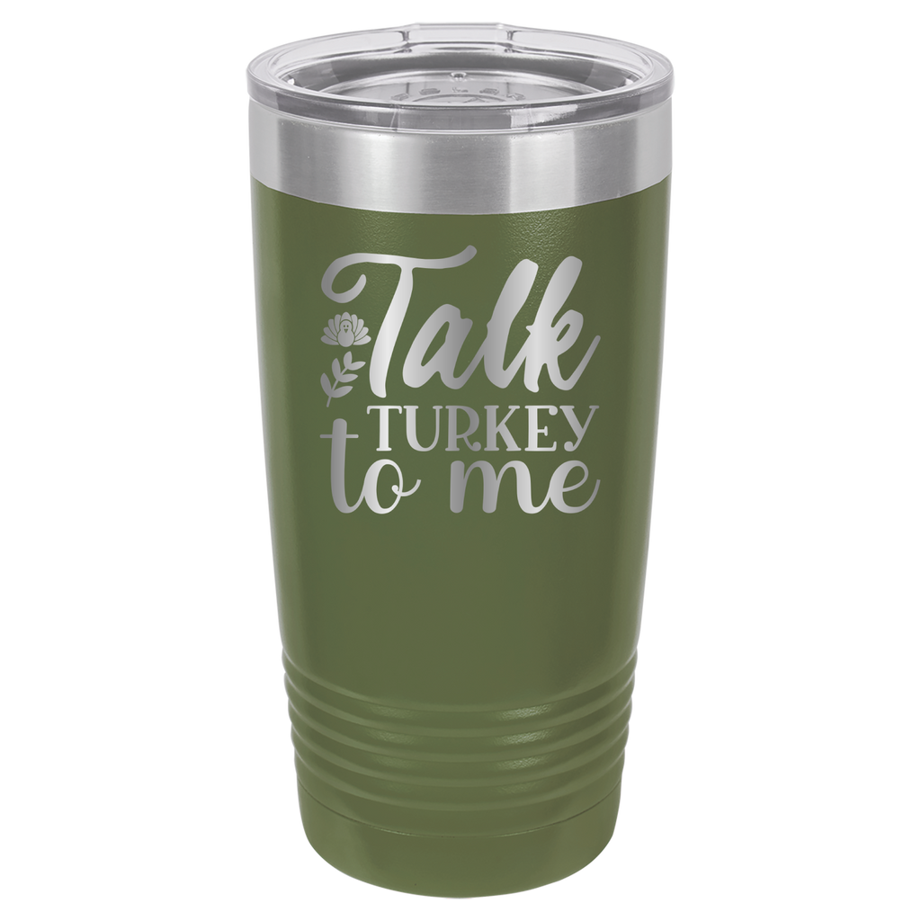 Talk Turkey To Me - 20oz Polar Camel Tumbler - Olive Green image