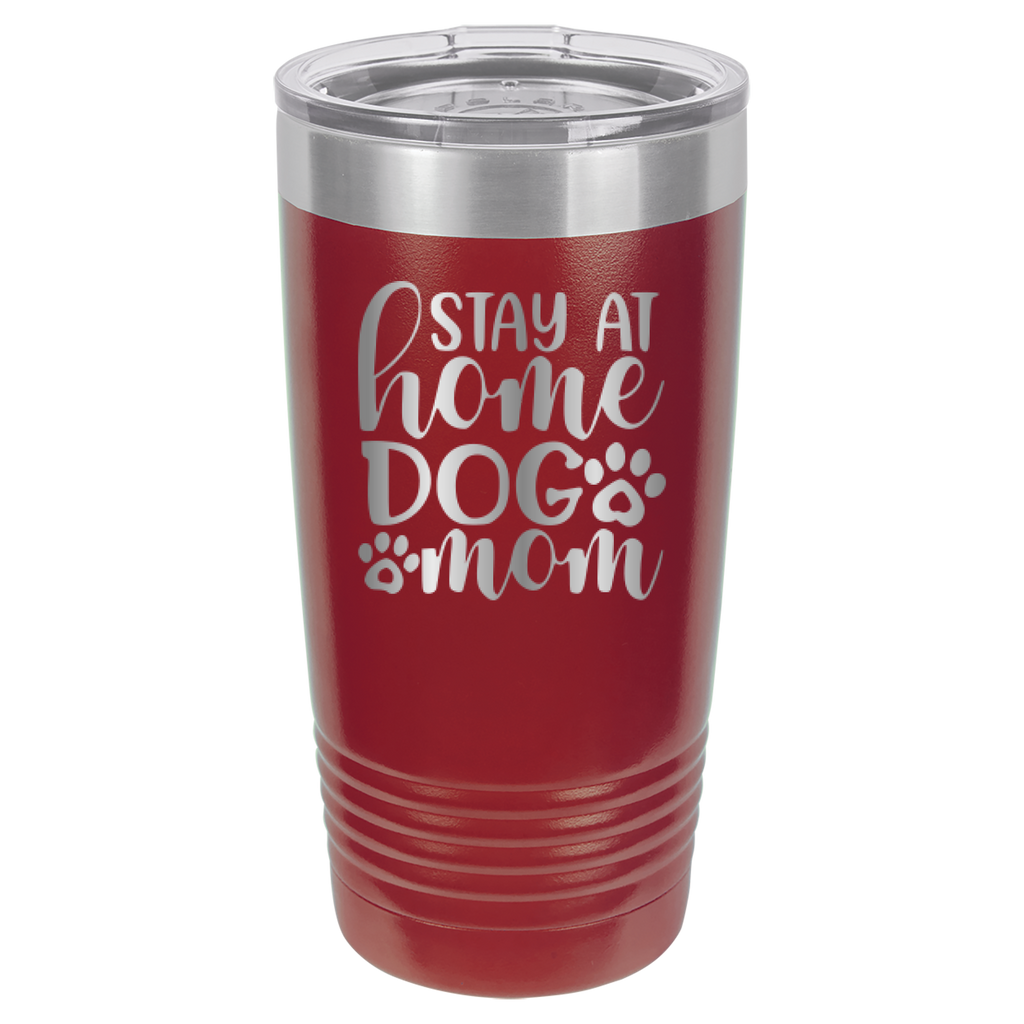 Stay At Home Dog Mom - 20oz Polar Camel Tumbler - Maroon image