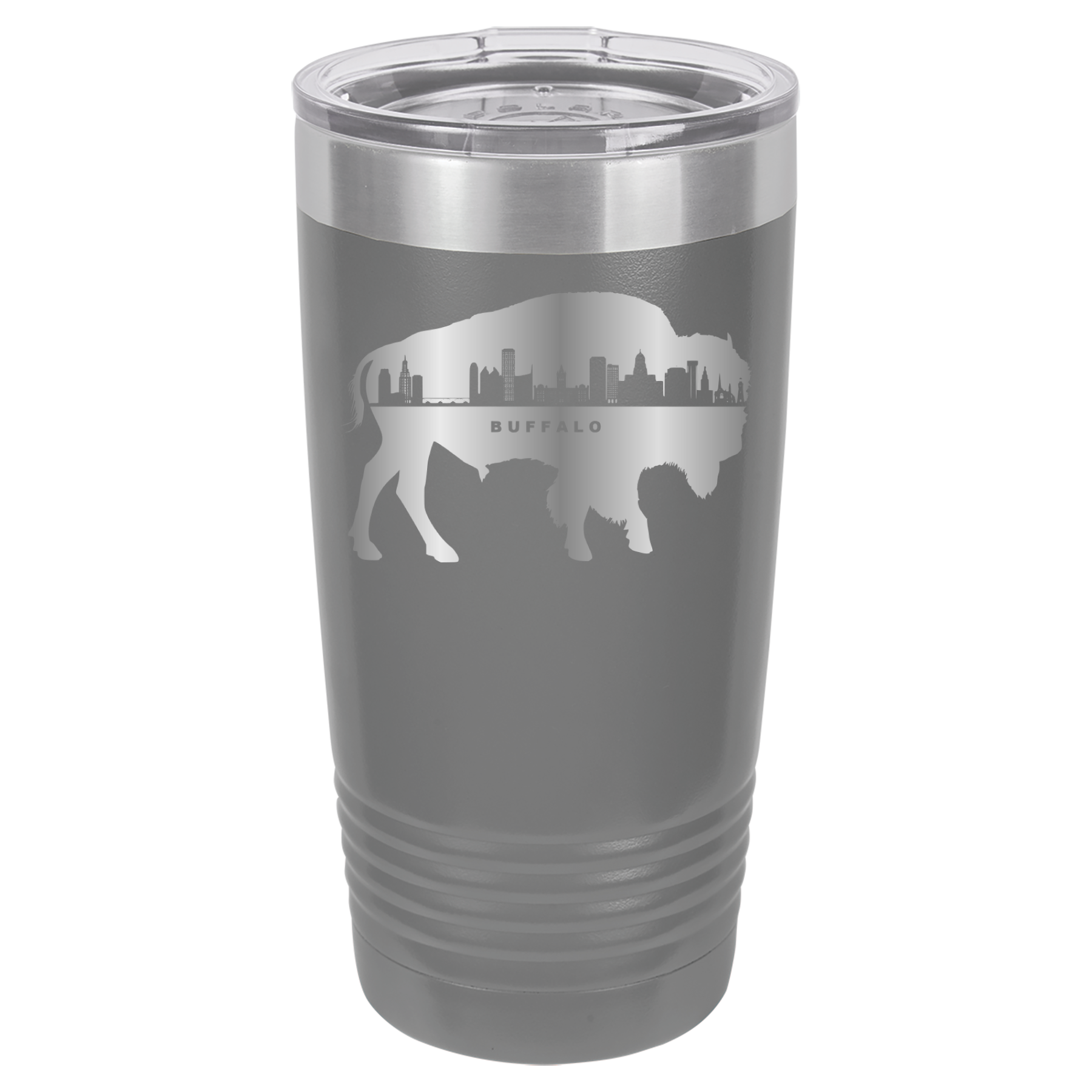 City of Buffalo NY Skyline 20oz Polar Camel Tumbler - Gray image