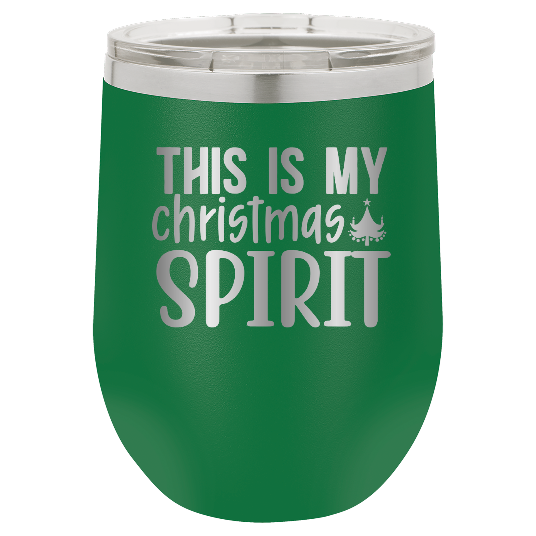 This Is My Christmas Spirit - 12oz Polar Camel Wine Tumbler image 0