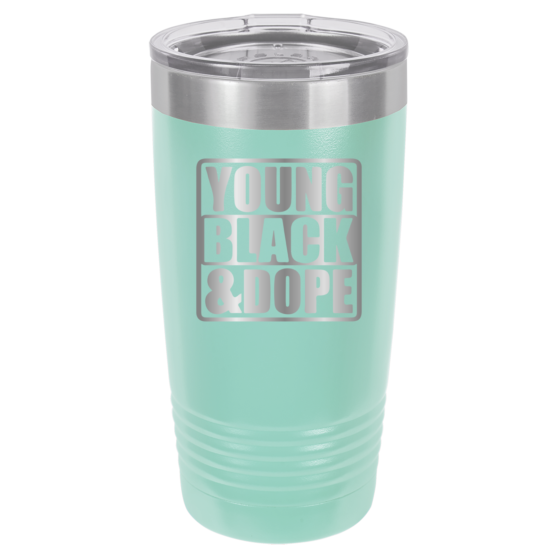 Young, Black, and Dope - 20oz Polar Camel Tumbler - Teal image