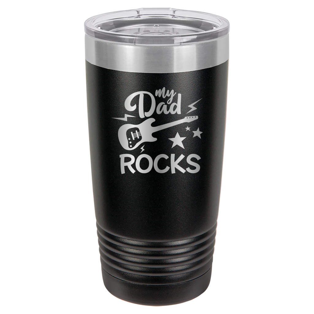 My Dad Rocks - 20oz Polar Camel Tumbler - Black image