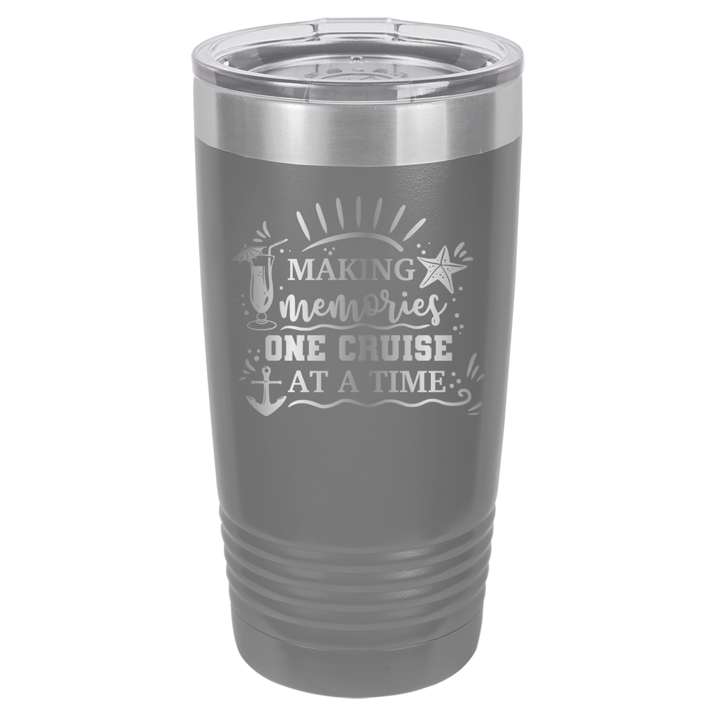 Making Memories One Cruise At A Time - 20oz Polar Camel Tumbler - Gray image