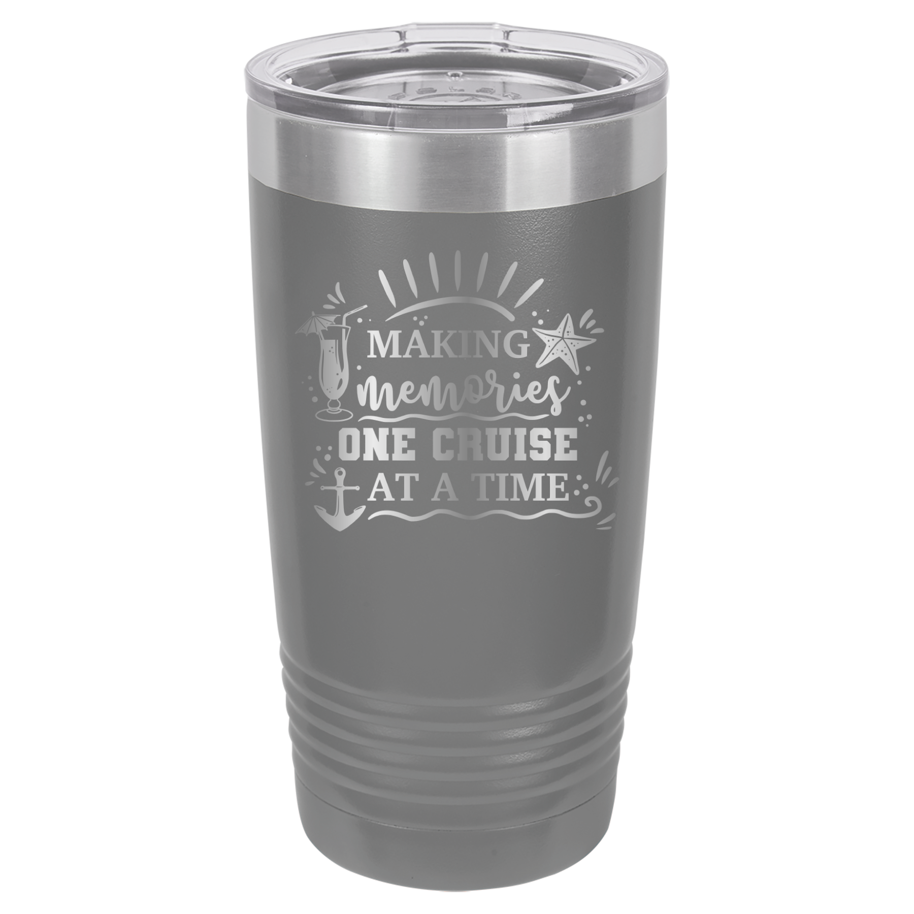 Making Memories One Cruise At A Time - 20oz Polar Camel Tumbler - Gray image