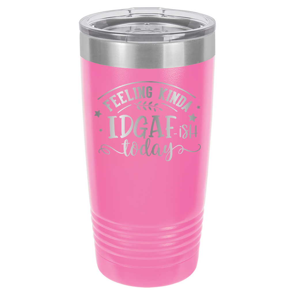 Kinda Feeling IDGAFish Today - 20oz Polar Camel Tumbler - Pink image