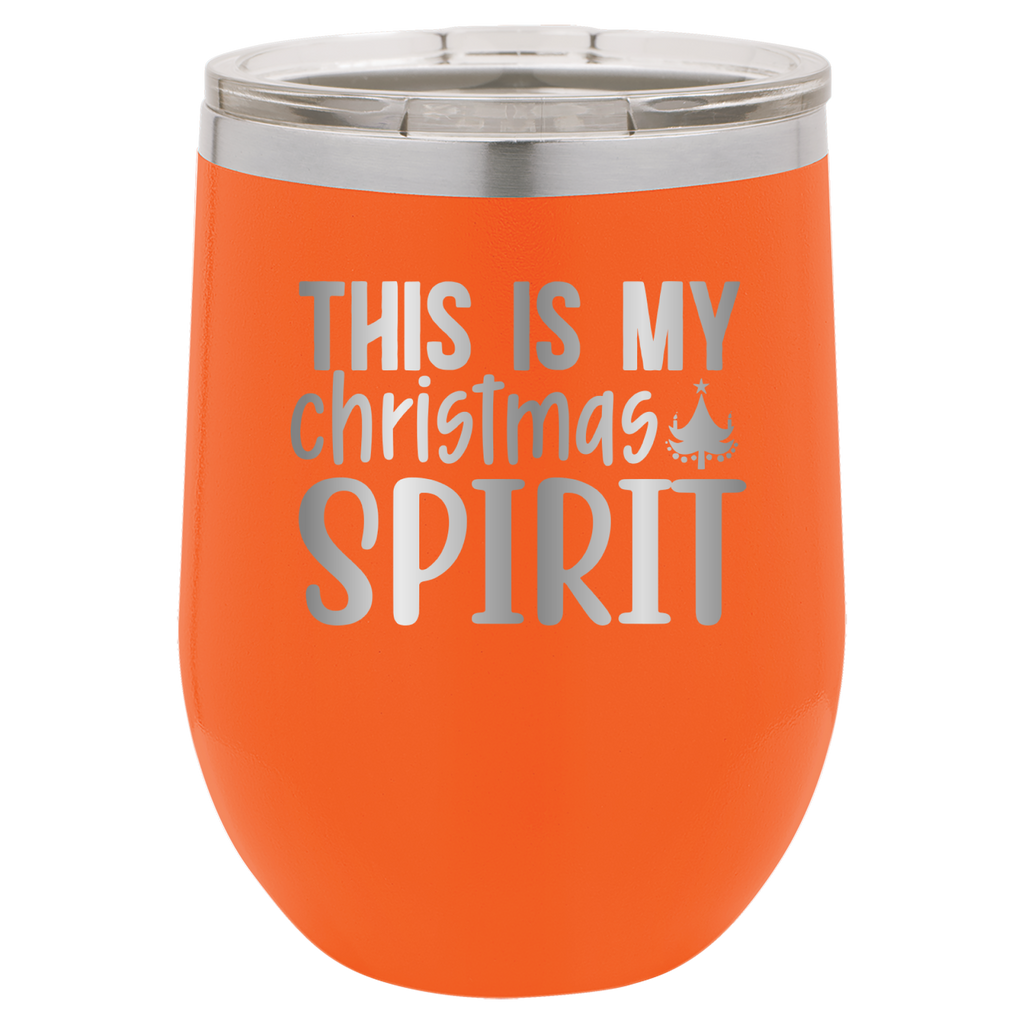 This Is My Christmas Spirit - 12oz Polar Camel Wine Tumbler image 5