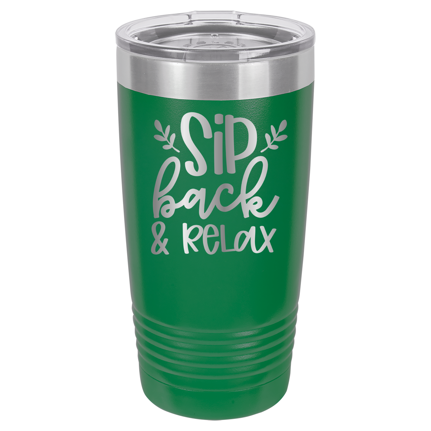 Sip Back & Relax - 20oz Polar Camel Tumbler - Green image