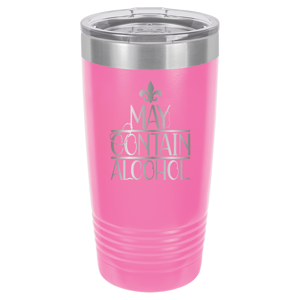 May Contain Alcohol - Mardi Gras, New Orleans, NOLA - 20oz Polar Camel Tumbler image 6