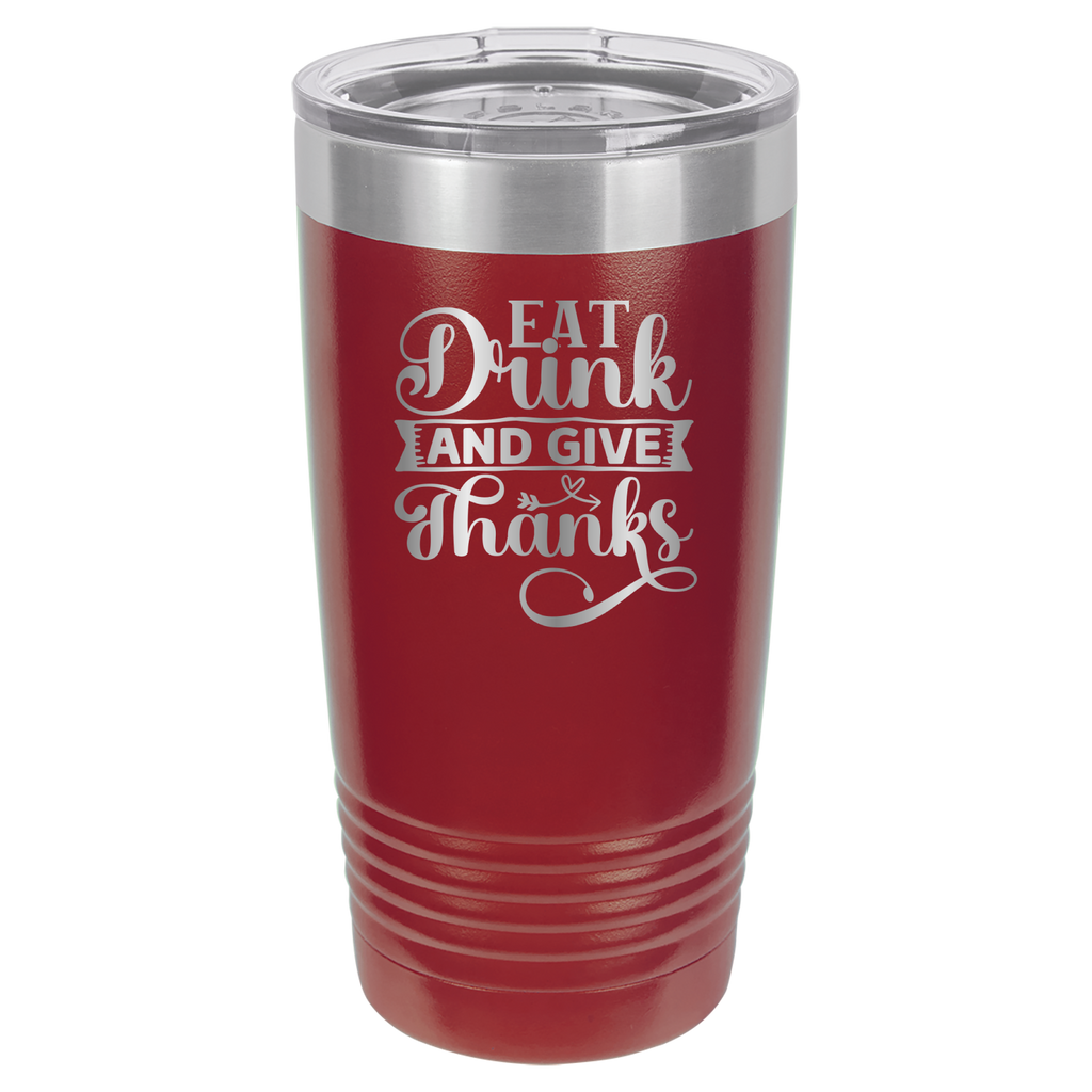Eat, Drink, Give Thanks - 20oz Polar Camel Tumbler image 10