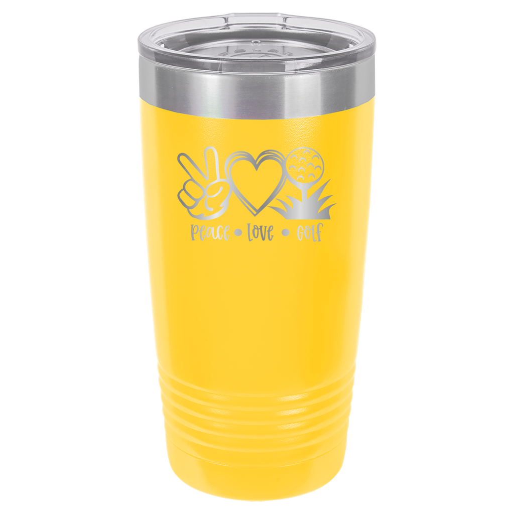Peace, Love, Golf - 20oz Polar Camel Tumbler image 17