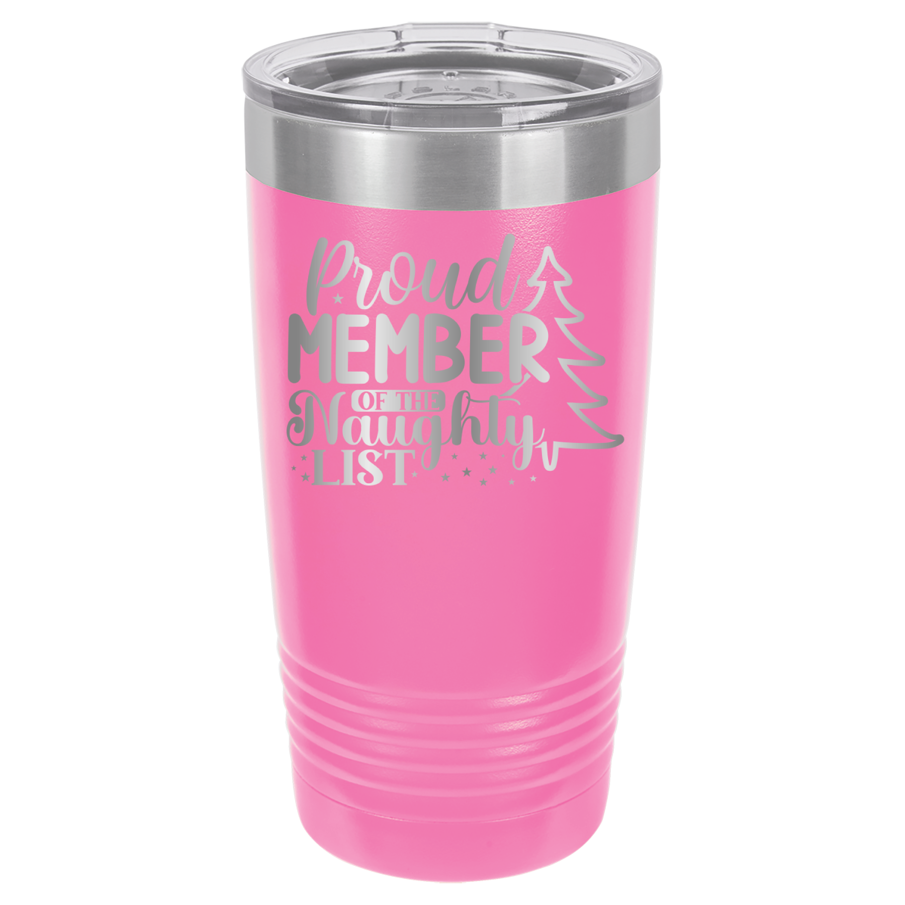 Proud Member of the Naughty List - 20oz Polar Camel Tumbler - Pink image