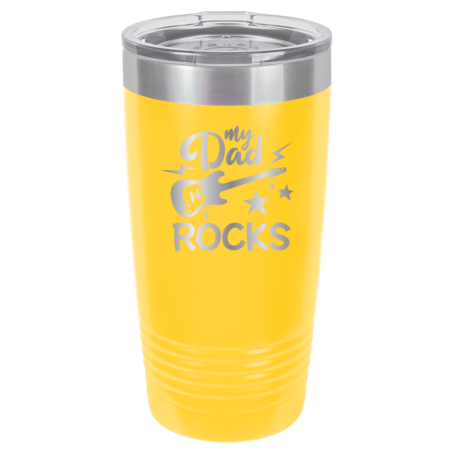 My Dad Rocks - 20oz Polar Camel Tumbler - Yellow image