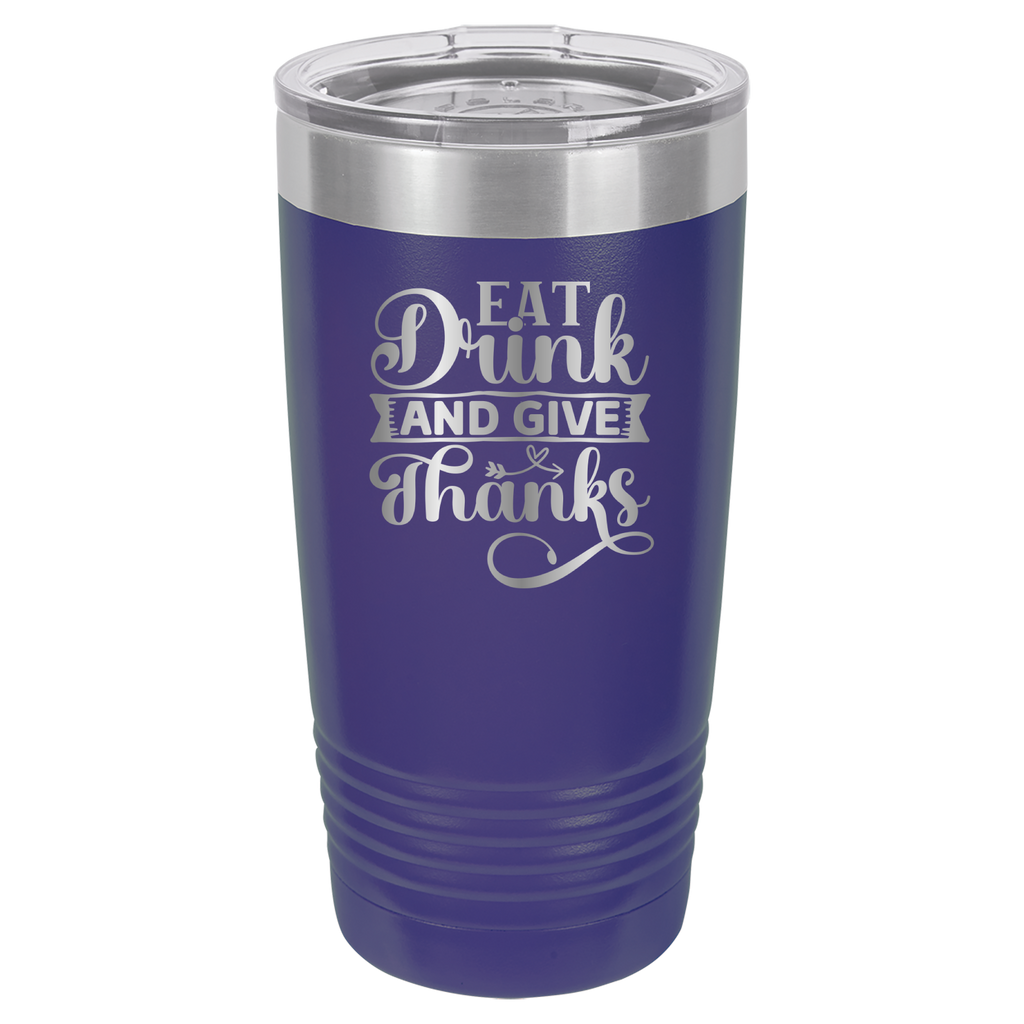 Eat, Drink, Give Thanks - 20oz Polar Camel Tumbler image 0
