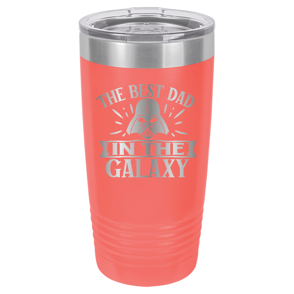 The Best Dad In The Galaxy - 20oz Polar Camel Tumbler - Coral image