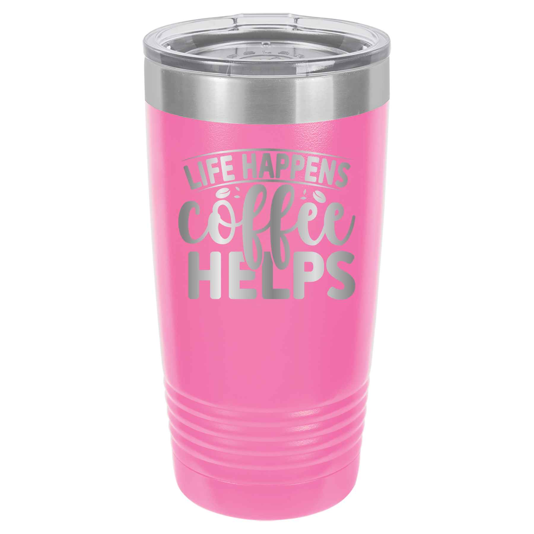 Life Happens Coffee Helps - 20oz Polar Camel Tumbler - Pink image