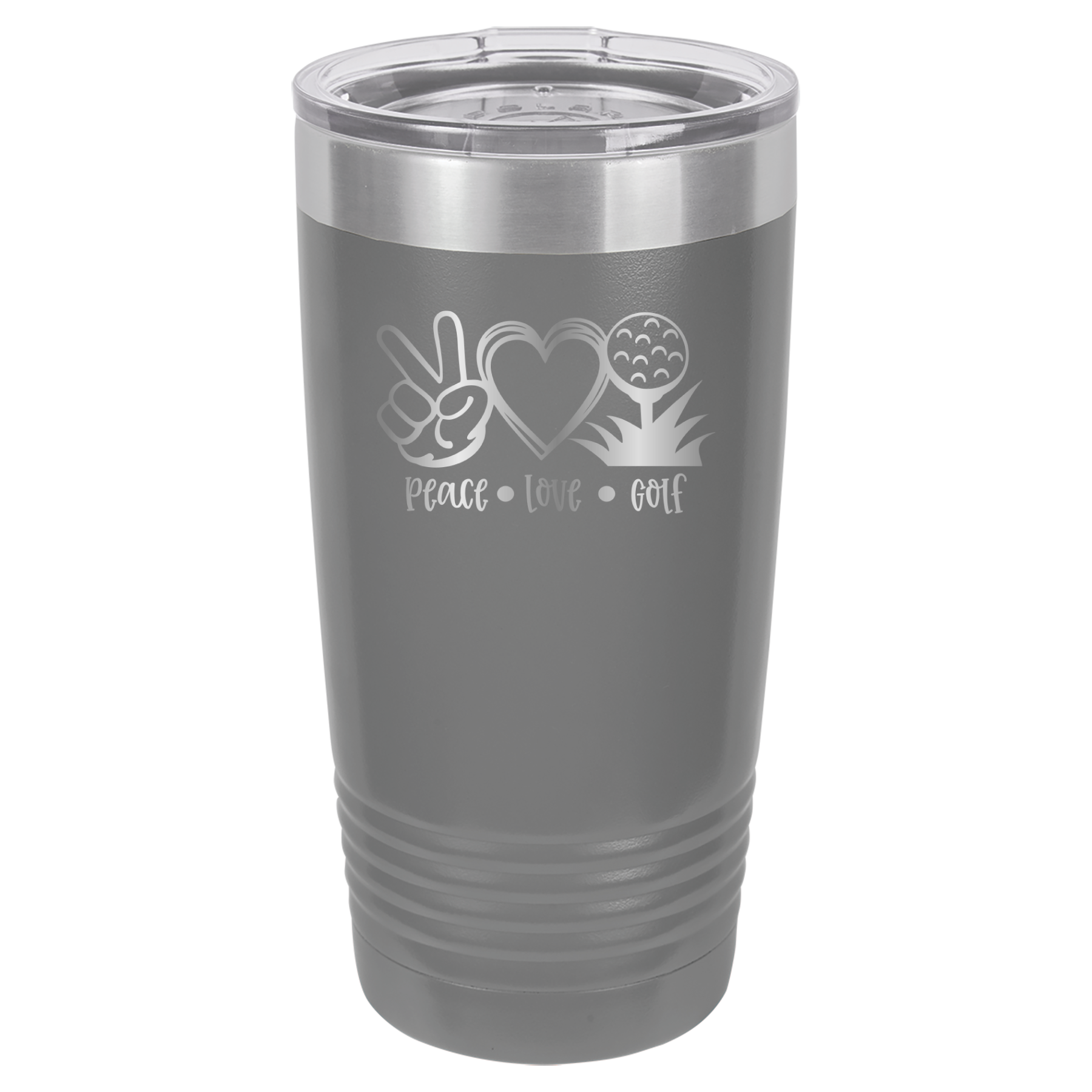 Peace, Love, Golf - 20oz Polar Camel Tumbler image 4