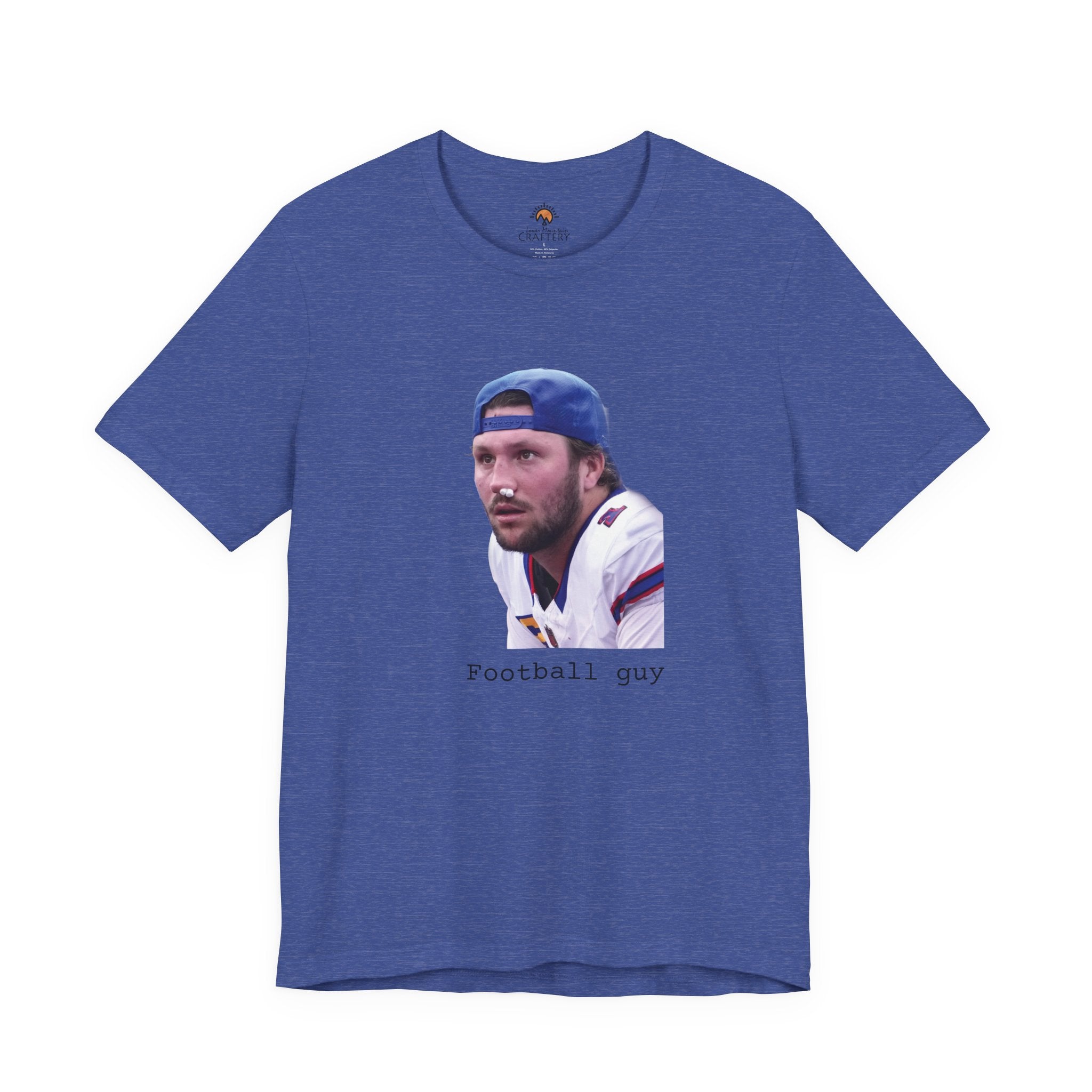 Josh Allen Football Guy Unisex Tee, Buffalo Bills Fan Gift, Short Sleeve T-Shirt, Game Day Shirt, Tough Quarterback Tee, Sports Fan Apparel