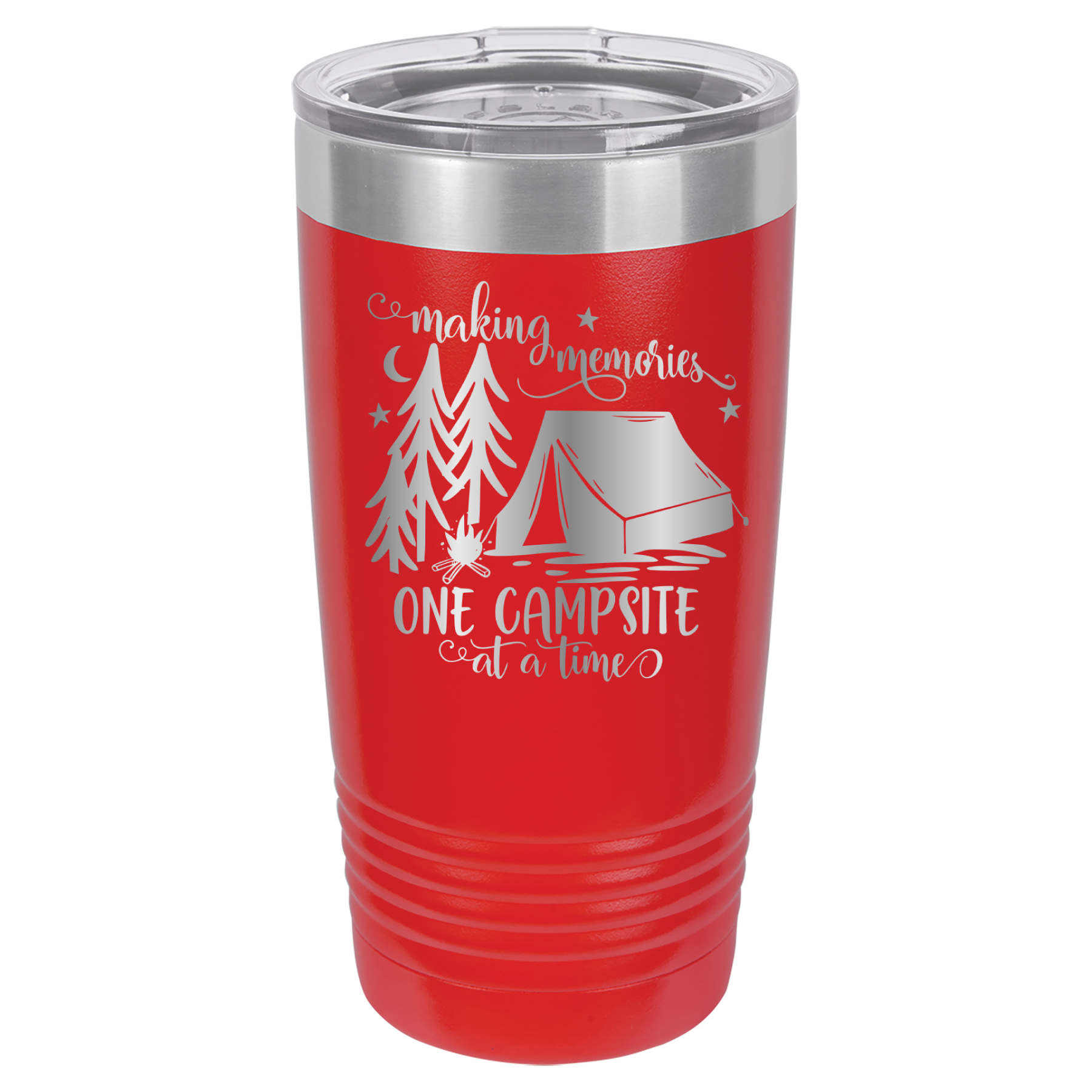 Making Memories One Campsite At A Time - 20oz Polar Camel Tumbler - Red image