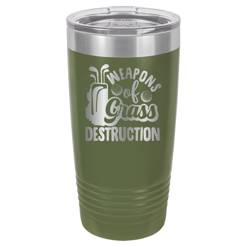 Weapons of Grass Destruction - Golf - 20oz Polar Camel Tumbler - Olive Green image