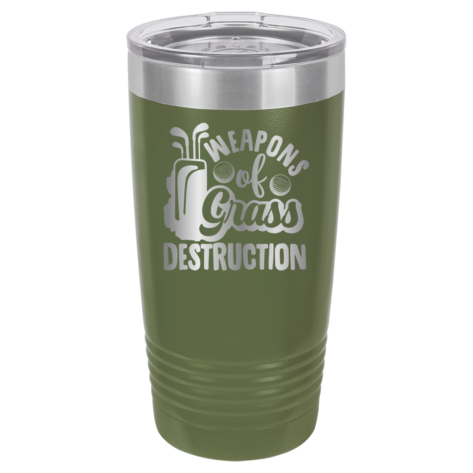 Weapons of Grass Destruction - Golf - 20oz Polar Camel Tumbler - Olive Green image