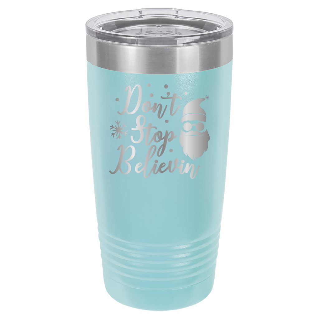 Don't Stop Believin - Santa Claus Christmas - 20oz Polar Camel Tumbler image 6