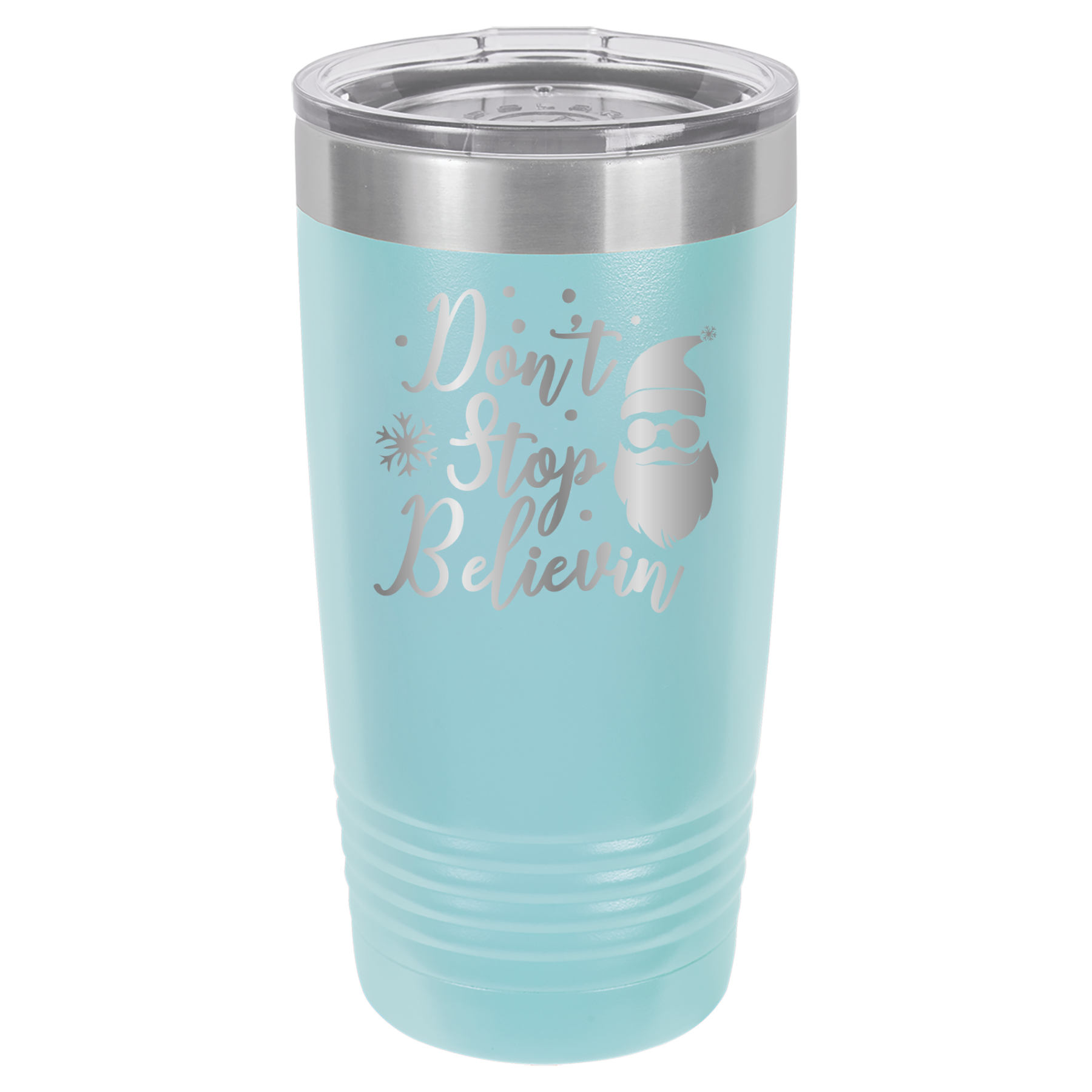 Don't Stop Believin - Santa Claus Christmas - 20oz Polar Camel Tumbler image 6