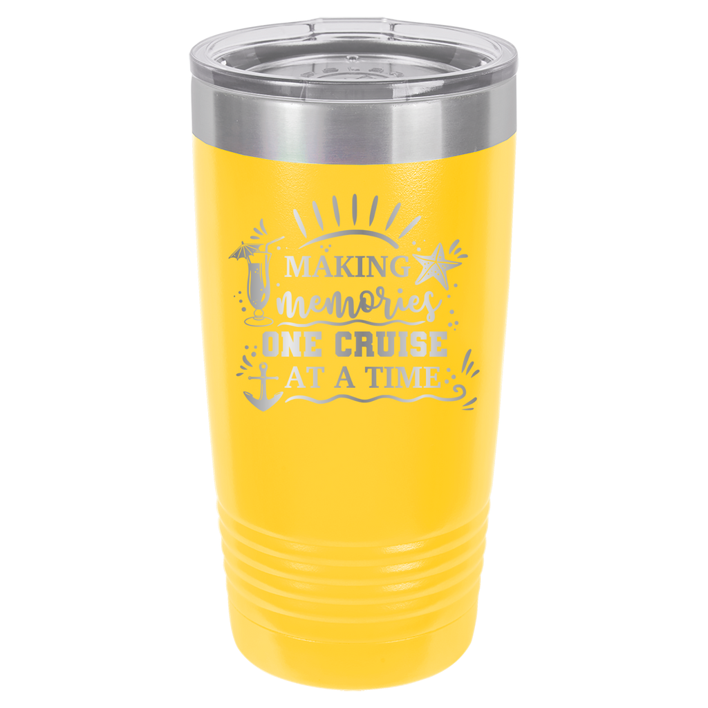 Making Memories One Cruise At A Time - 20oz Polar Camel Tumbler - Yellow image