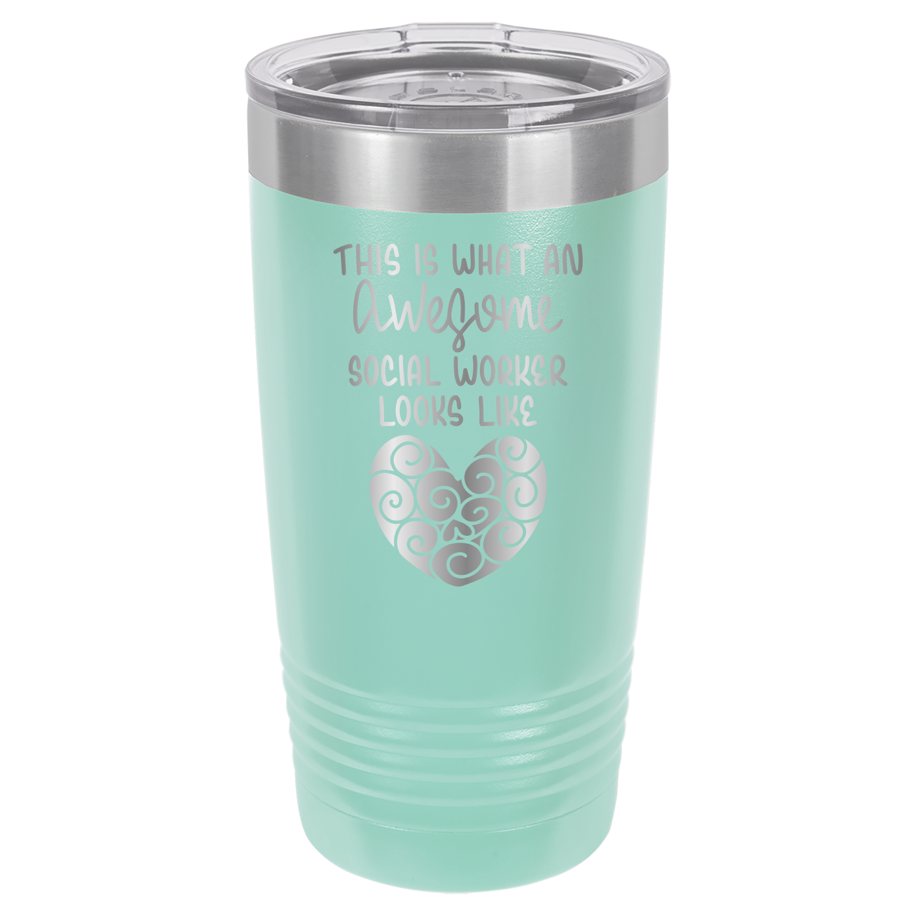 This Is What An Awesome Social Worker Looks Like - 20oz Polar Camel Tumbler - Teal image