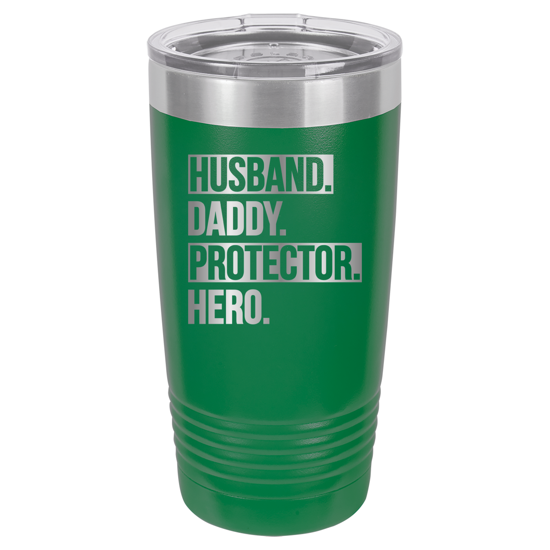 Father's Day "Husband. Daddy. Protector. Hero. 20oz Polar Camel Tumbler - Green image