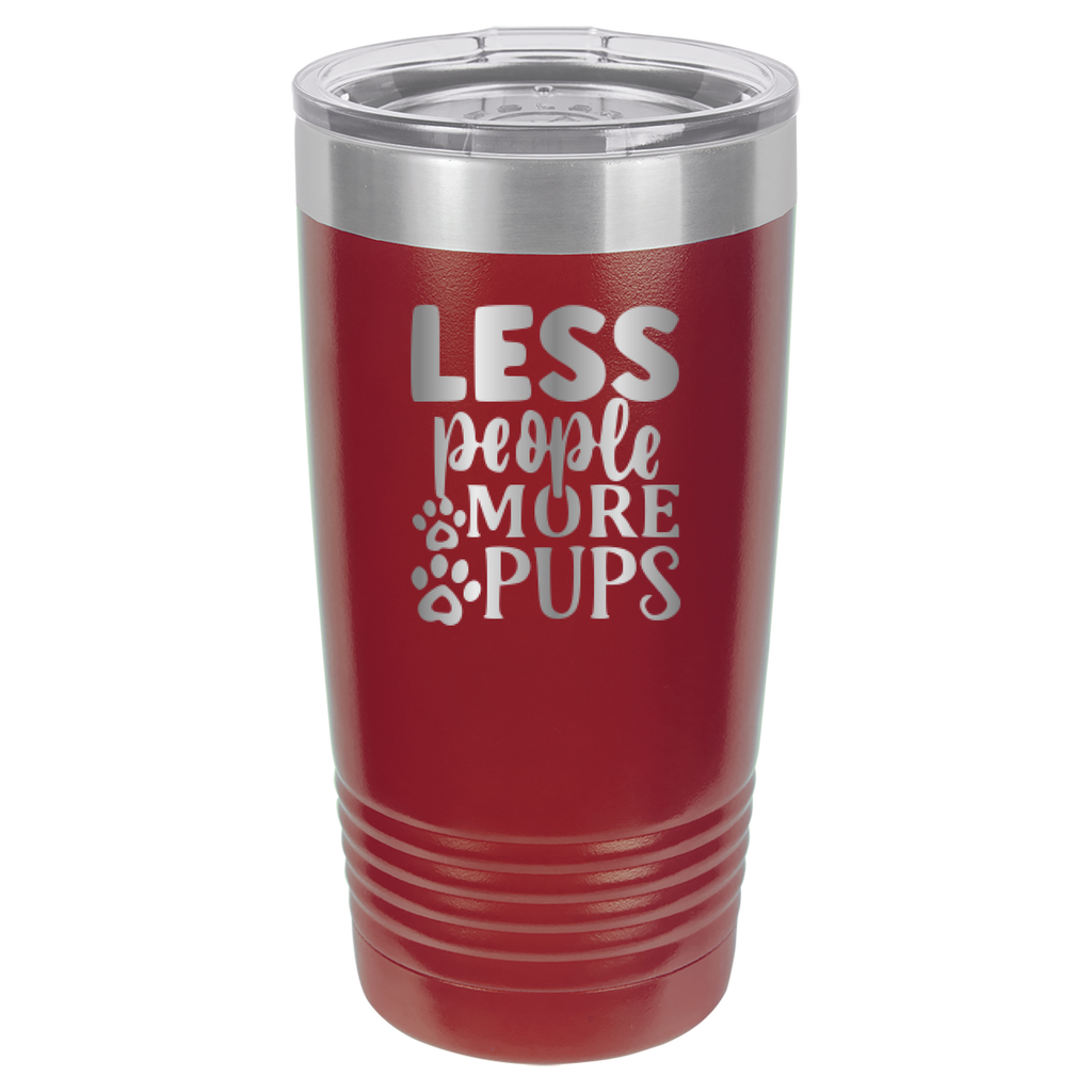 Less People More Pups - 20oz Polar Camel Tumbler image 10