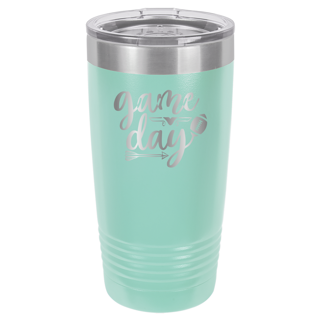 Game Day - Football - 20oz Polar Camel Tumbler - Teal image