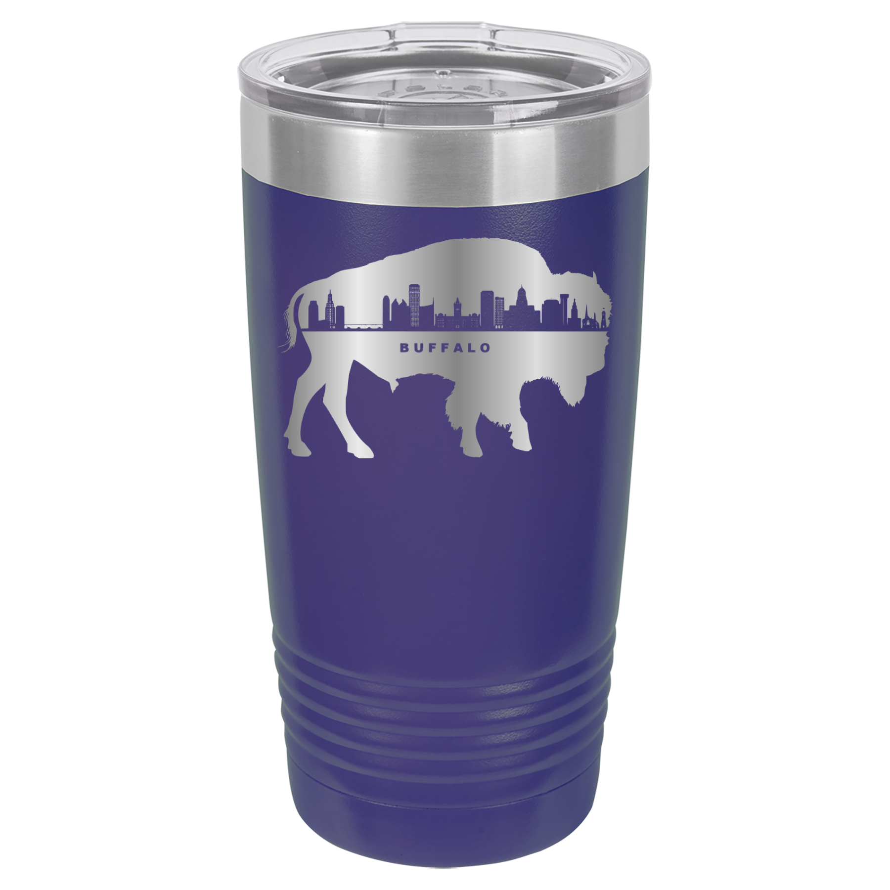 City of Buffalo NY Skyline 20oz Polar Camel Tumbler - Purple image