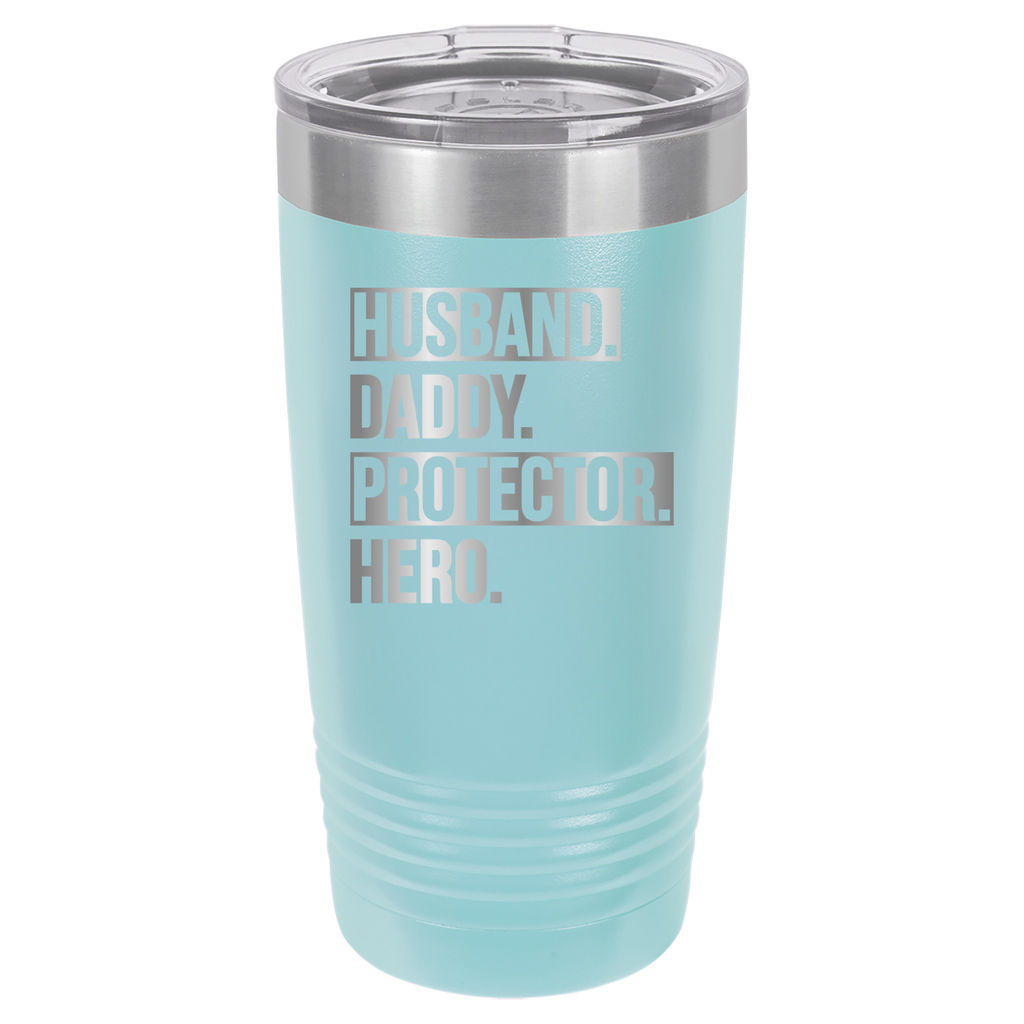 Father's Day "Husband. Daddy. Protector. Hero. 20oz Polar Camel Tumbler image 6
